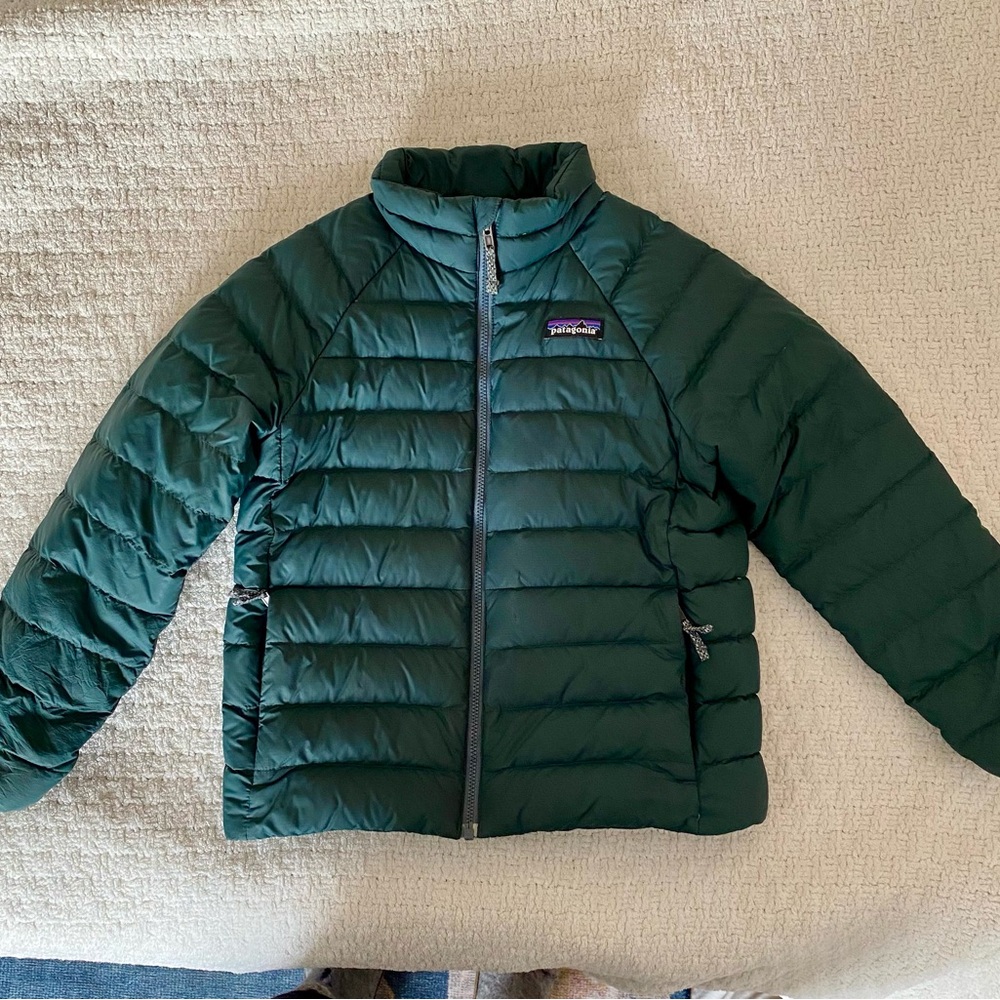 Patagonia Kids Forest Green Puffer Coat